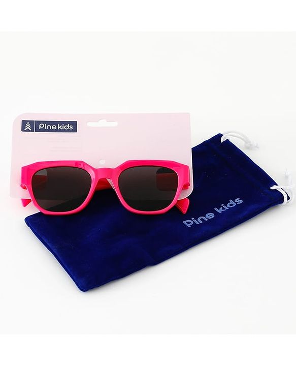 Pine Kids Full Rim Sunglasses - Dark Pink