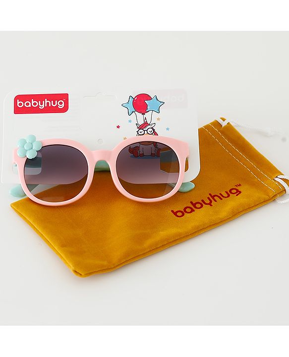 Babyhug Sunglasses With Floral Applique - Pink