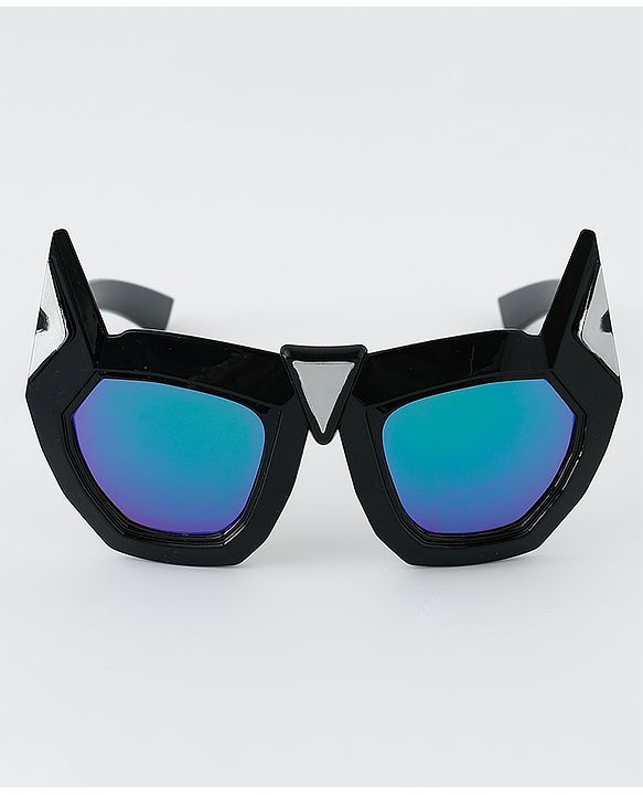 Babyhug Sunglasses With Bat Man Detailing - Black