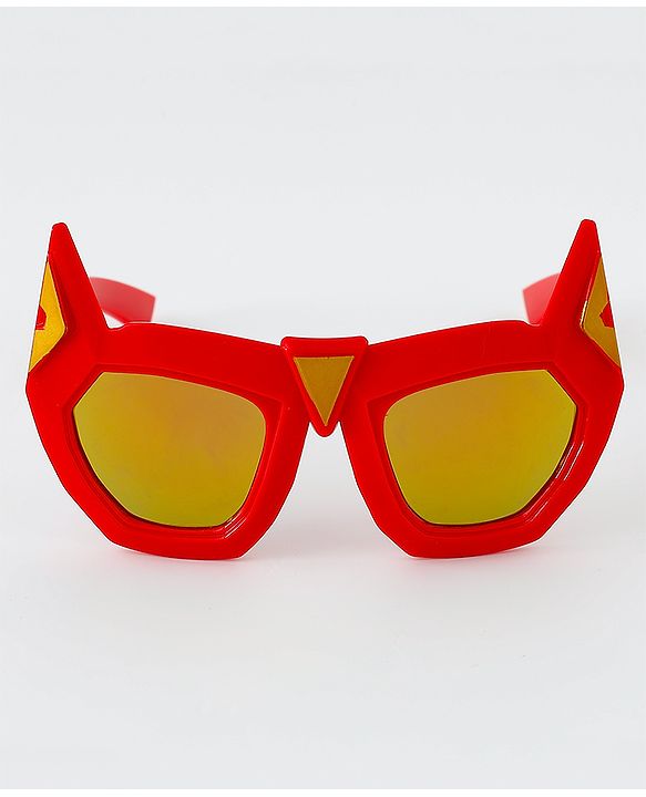 Babyhug Sunglasses With Bat Man Shape - Red