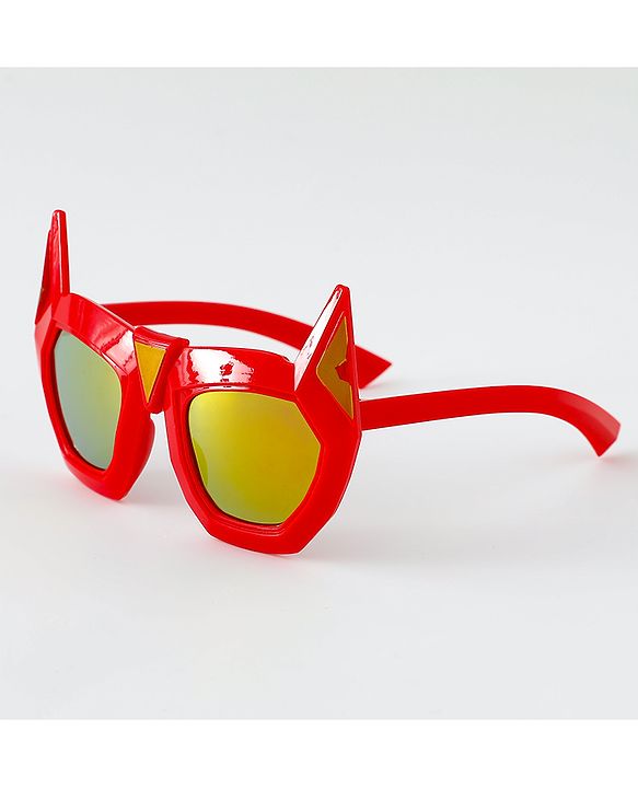 Babyhug Sunglasses With Bat Man Shape - Red