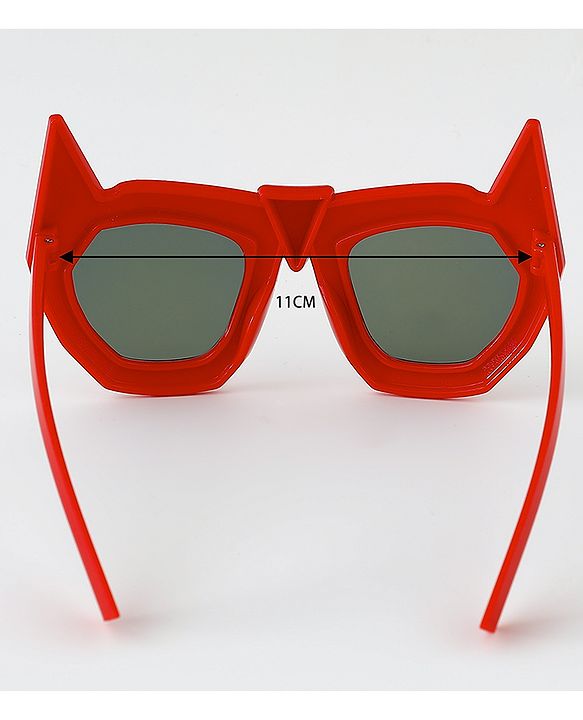Babyhug Sunglasses With Bat Man Shape - Red