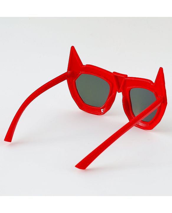Babyhug Sunglasses With Bat Man Shape - Red