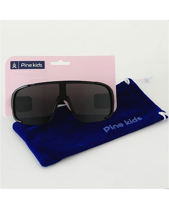 Pine Kids Sunglasses with Comfortable Nose Pad - Black