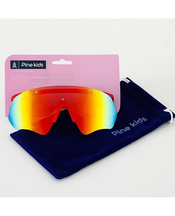 Pine Kids Sunglasses with Comfortable Nose Pad - Red