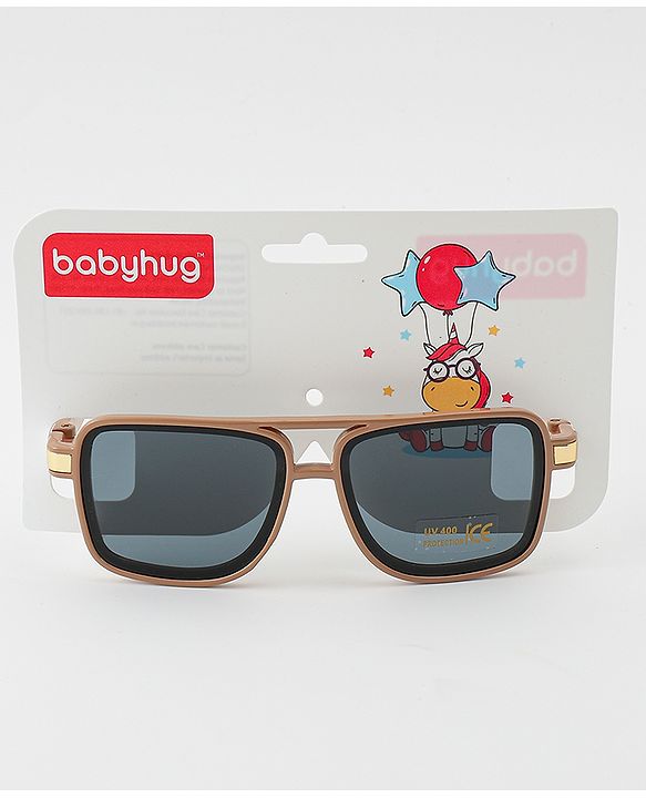 Babyhug Rectangle Shaped Sunglasses - Brown