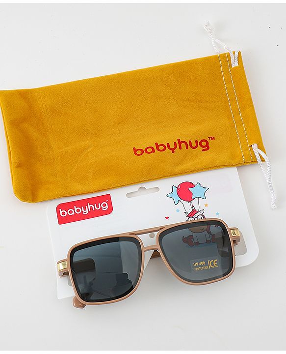 Babyhug Rectangle Shaped Sunglasses - Brown
