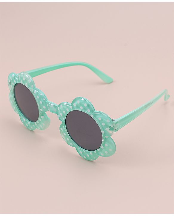 Babyhug Polka Dot Printed Sunglasses - Sea Green