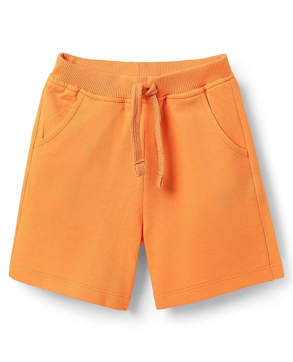 Babyhug Single Jersey Knit Sleeveless Tank T-Shirt & Shorts Set with Animal Print - Blue & Orange