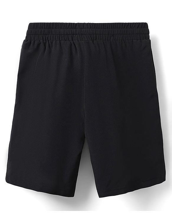 Pine Active Ultra Light Woven  Above Knee Length Solid Color Performance Shorts - Black