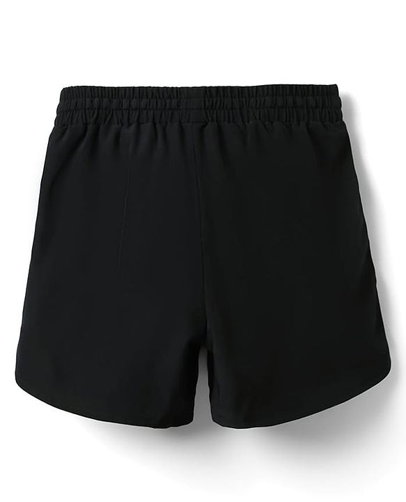 Pine Active Ultra Light Woven Above Knee Length Solid Color Performance Shorts - Black