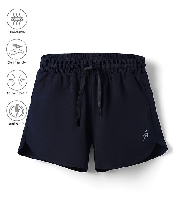 Pine Active Ultra Light Woven Above Knee Length Solid Color Performance Shorts - Black