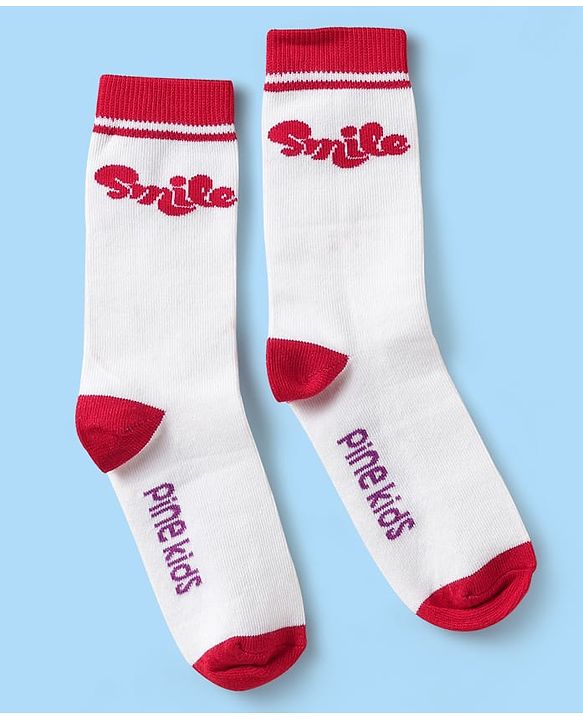 Pine Kids Knit Ankle Length Silvadur Antimicrobial Socks with Chill Out Design Pack of 3 - White Purple & Orange