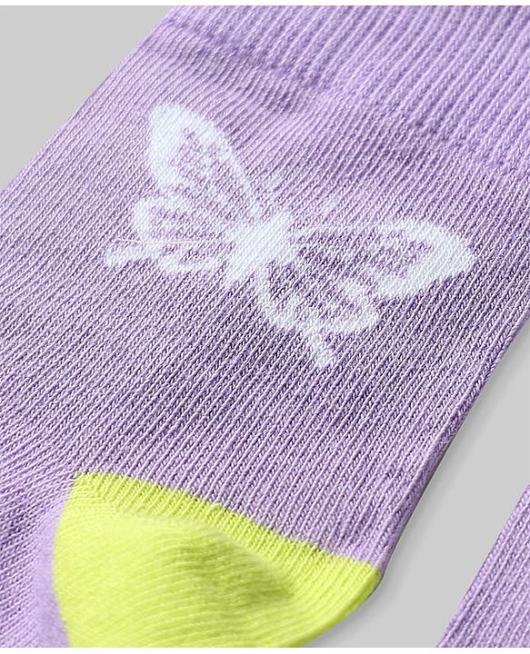 Pine Kids Cotton Knit Ankle Length Socks with Butterfly Design Pack of 5 (Color May Vary)