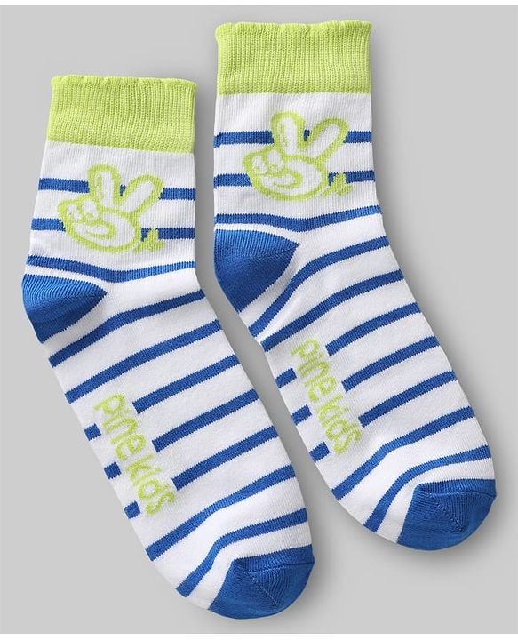 Pine Kids Knit Ankle Length Striped Socks Pack of 5 (Color May Vary)