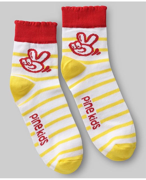 Pine Kids Knit Ankle Length Striped Socks Pack of 5 (Color May Vary)