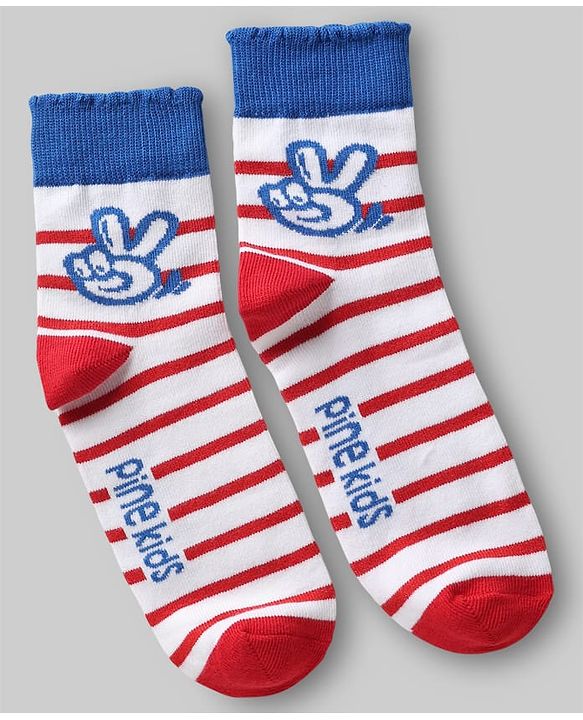 Pine Kids Knit Ankle Length Striped Socks Pack of 5 (Color May Vary)