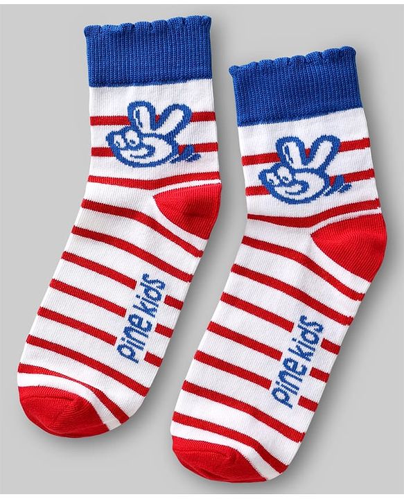Pine Kids Knit Ankle Length Striped Socks Pack of 5 (Color May Vary)