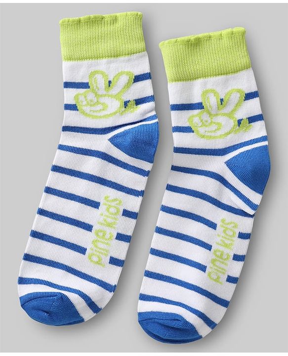 Pine Kids Knit Ankle Length Striped Socks Pack of 5 (Color May Vary)