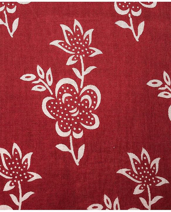 Pine Kids Cotton Woven Full Sleeves Kurta Pyjama Set Floral Print - Maroon
