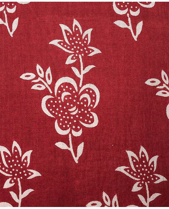 Pine Kids Cotton Woven Full Sleeves Kurta Pyjama Set Floral Print - Maroon
