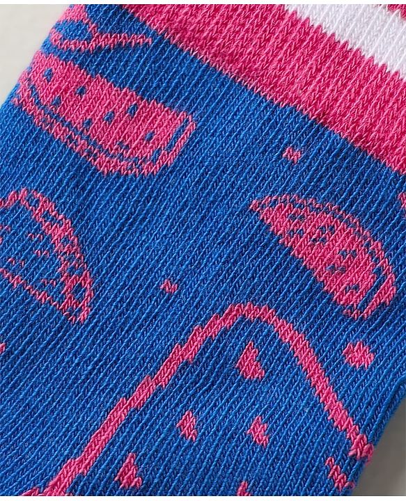 Pine Kids Knit Ankle Length Silvadur Antimicrobial Socks with Polka Dots Design Pack of 3 - Pink Light Green & Blue
