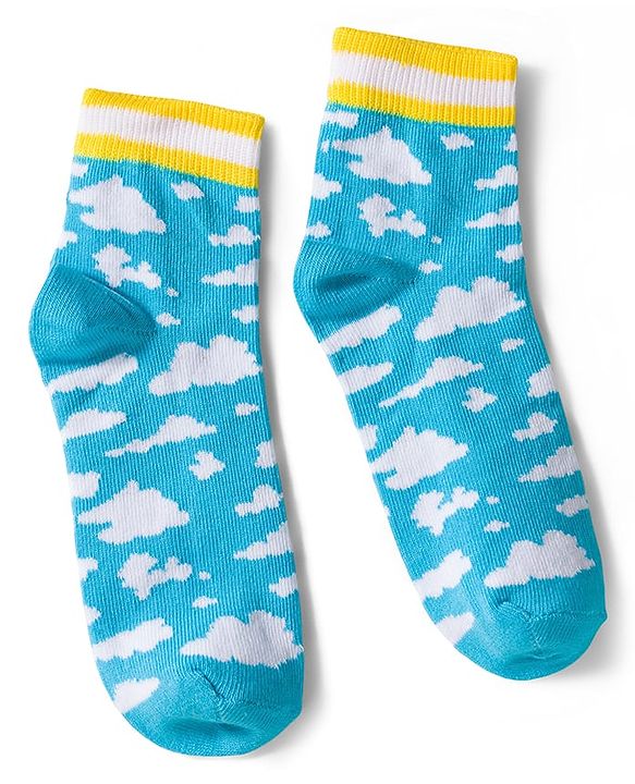 Pine Kids Knit Ankle Length Socks with Floral & Heart Design Pack of 3 (Color May Vary)