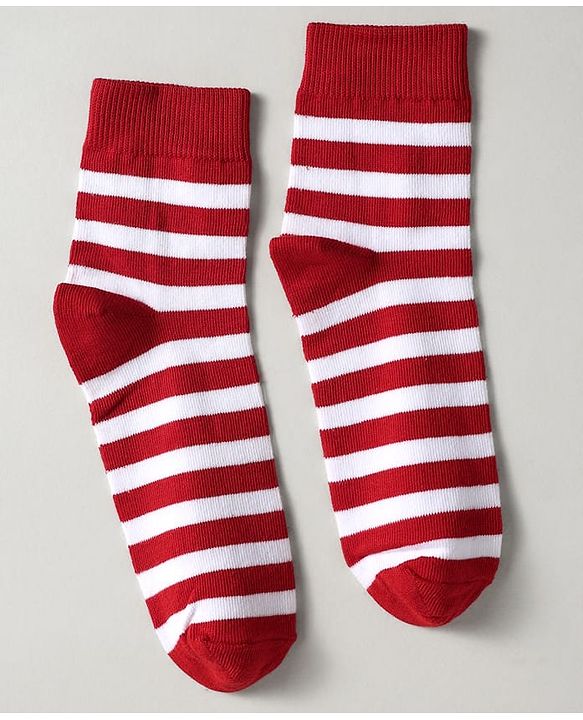 Pine Kids Knit Ankle Length Silvadur Antimicrobial Socks with Strips & Heart Design Pack of 3 - Red & Pink
