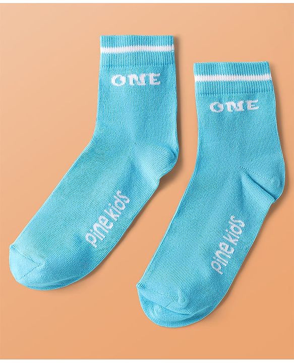 Pine Kids Cotton Knit Ankle Length Socks With Numbers Design Pack of 5 ( Colour May Vary )