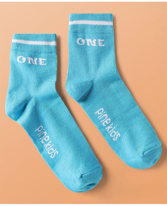 Pine Kids Cotton Knit Ankle Length Socks With Numbers Design Pack of 5 ( Colour May Vary )
