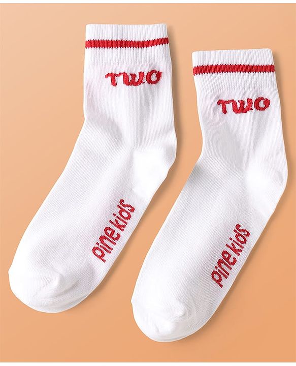 Pine Kids Cotton Knit Ankle Length Socks With Numbers Design Pack of 5 ( Colour May Vary )