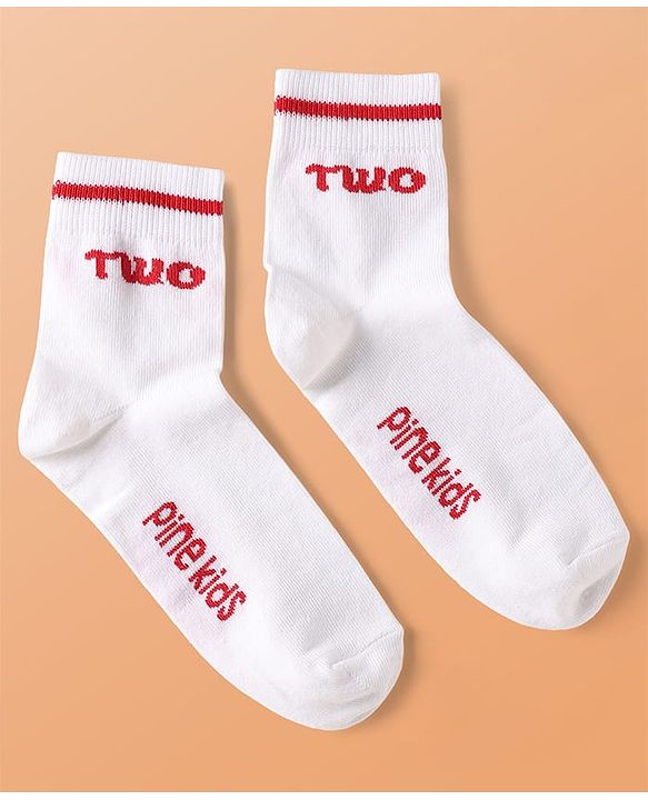 Pine Kids Cotton Knit Ankle Length Socks With Numbers Design Pack of 5 ( Colour May Vary )