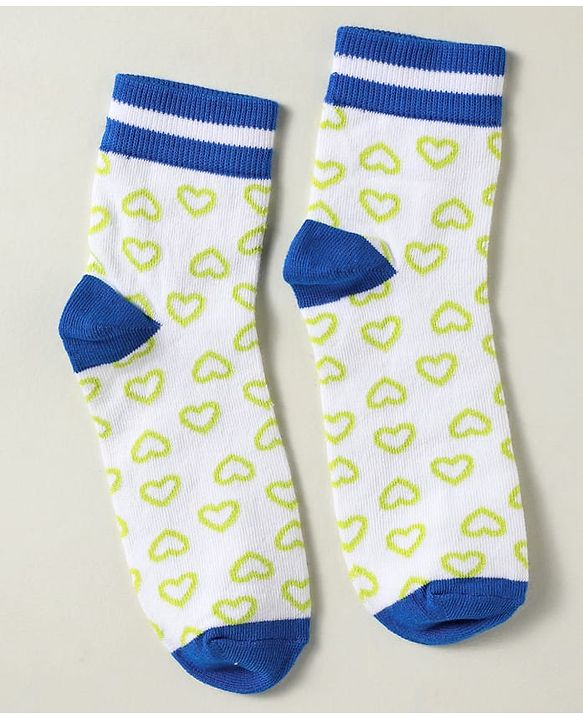 Pine Kids Knit Ankle Length Silvadur Antimicrobial Socks with Heart & Text Design Pack of 3 - Plum & White