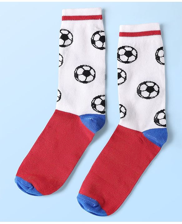 Pine Kids Cotton Knit Ankle Length Socks With Sports Theme Design Pack Of 3 ( Colour May Vary )