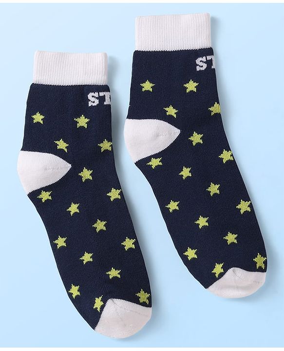 Pine Kids Cotton Knit Ankle Length Designed Socks Pack of 5 (Color May Vary)