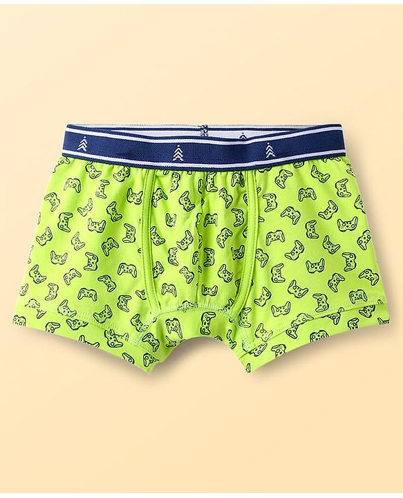 Pine Kids Cotton Elastane Knit Striped & Printed Assorted Trunks Pack of 3 (Color May Vary)