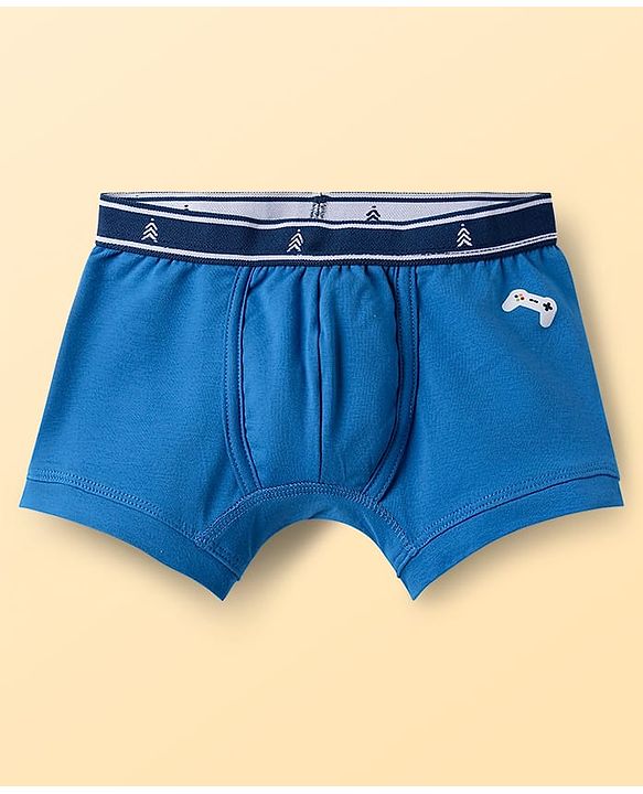 Pine Kids Cotton Elastane Knit Striped & Printed Assorted Trunks Pack of 3 (Color May Vary)