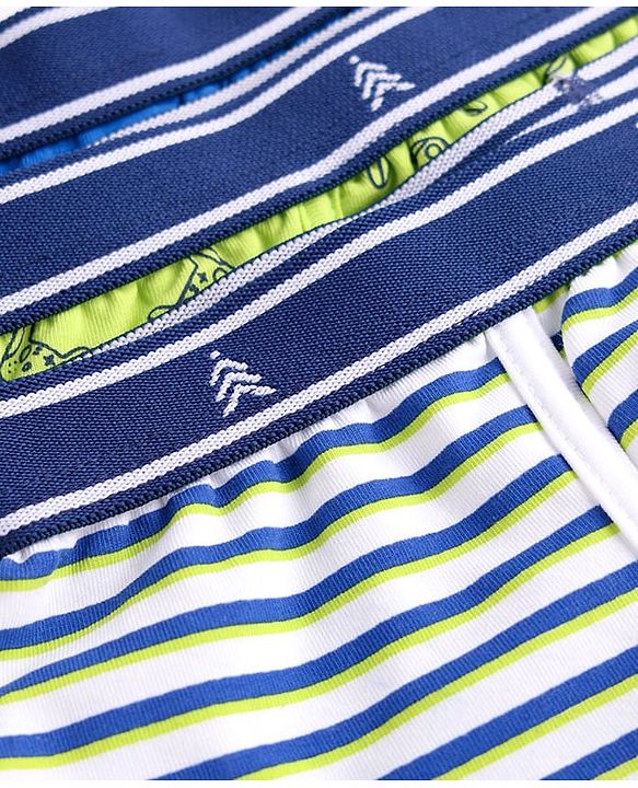 Pine Kids Cotton Elastane Knit Striped & Printed Assorted Trunks Pack of 3 (Color May Vary)