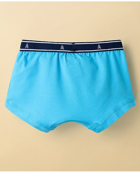 Pine Kids Cotton Elastane Knit Trunks With Fish Print Pack Of 3 (Colour May Vary)
