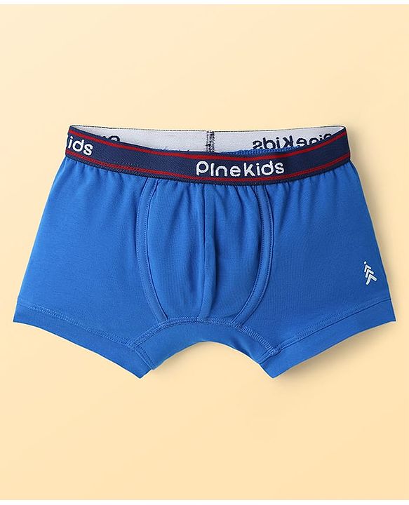 Pine Kids Cotton Elastane Knit Solid Colour Trunks Pack Of 3 (Colours May Vary)
