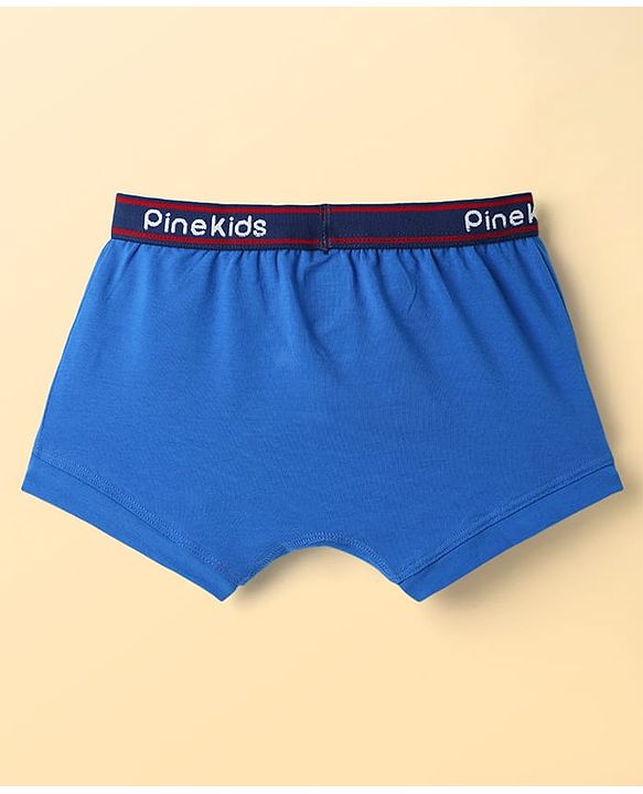 Pine Kids Cotton Elastane Knit Solid Colour Trunks Pack Of 3 (Colours May Vary)