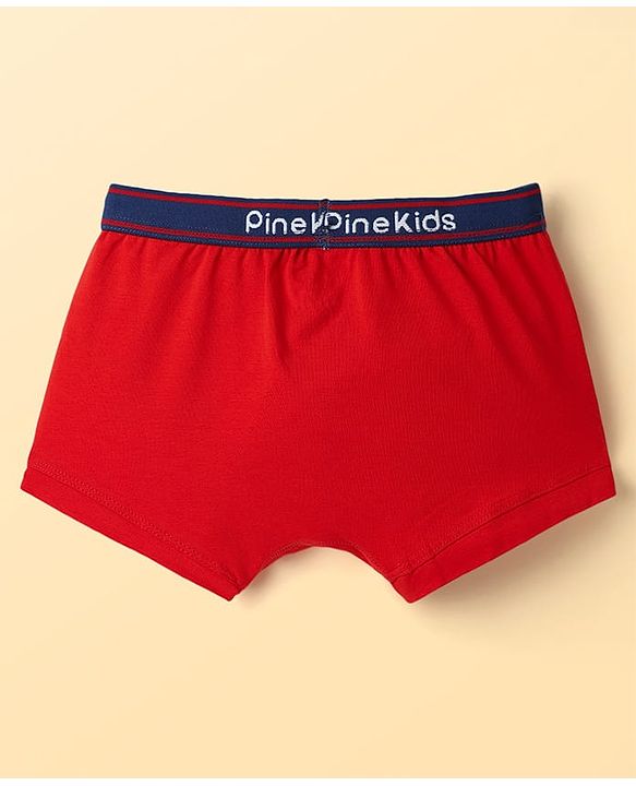 Pine Kids Cotton Elastane Knit Solid Colour Trunks Pack Of 3 (Colours May Vary)
