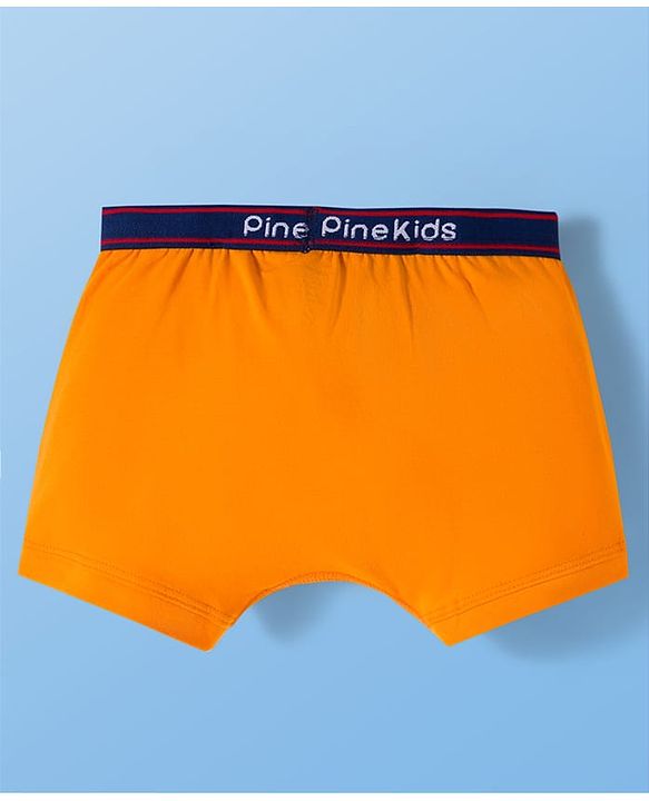 Pine Kids Cotton Elastane Trunks with Football Print Pack of 3 (Color May Vary)