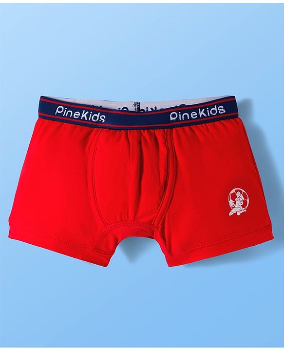 Pine Kids Cotton Elastane Trunks with Football Print Pack of 3 (Color May Vary)