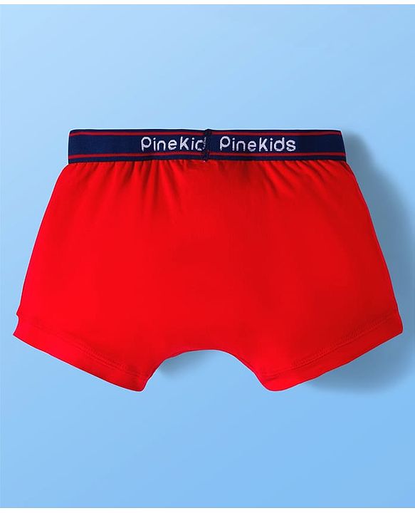 Pine Kids Cotton Elastane Trunks with Football Print Pack of 3 (Color May Vary)