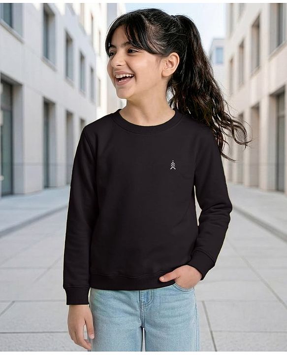 Pine Kids Knit Full Sleeves Solid Sweatshirt - Lime Green