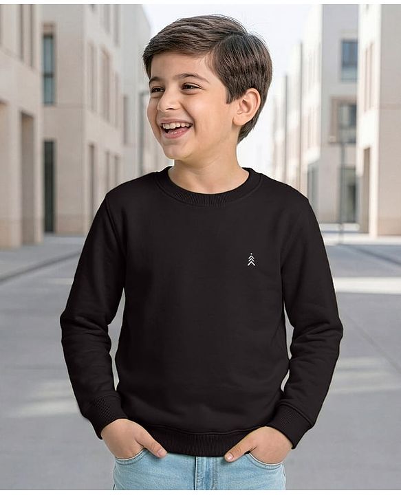 Pine Kids Knit Full Sleeves Solid Sweatshirt - Lime Green