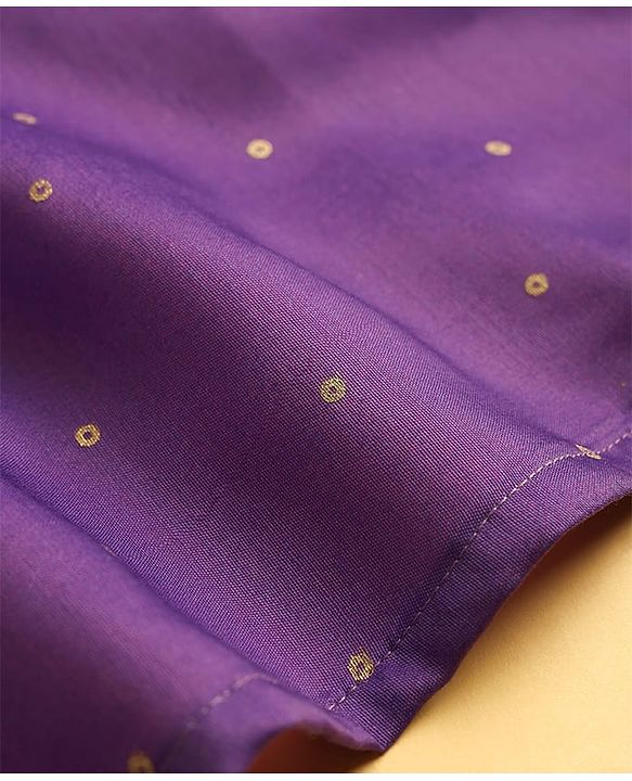 Pine Kids Woven Full Sleeves Kurta Pajama Set With Ombre Effect & Foil Print - Lilac