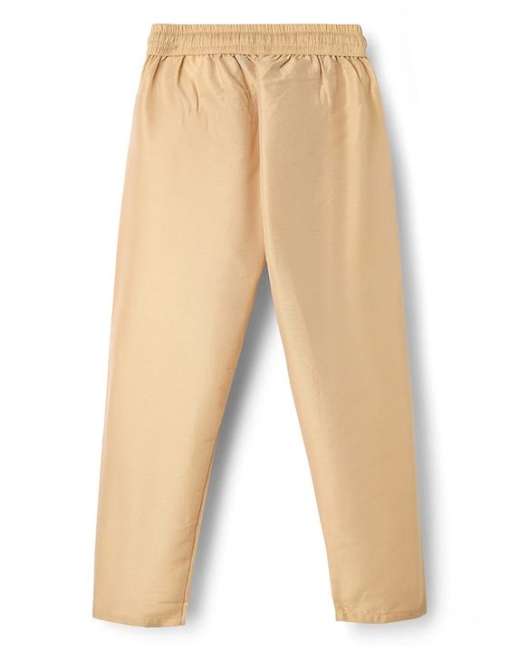 Pine Kids Woven Full Sleeves Kurta Pajama Set with Motif Print - Navy Blue