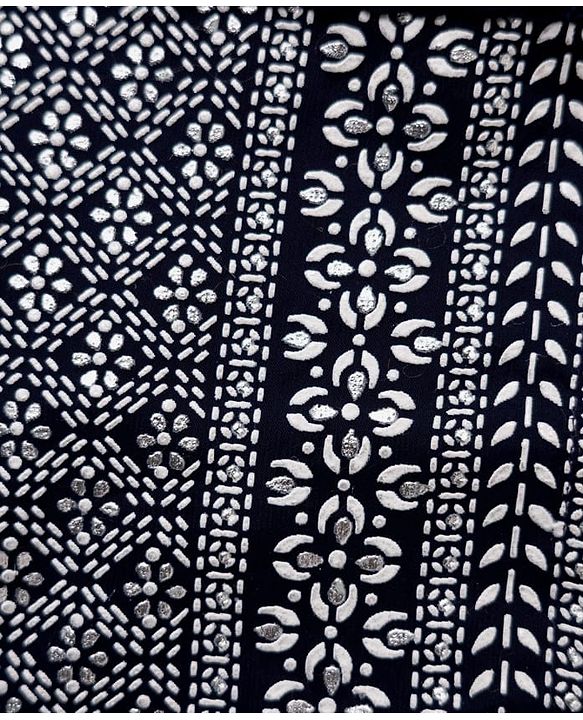 Pine Kids Woven Sleeveless Choli Lehenga & Dupatta Set with Floral Foil Print - Navy Blue
